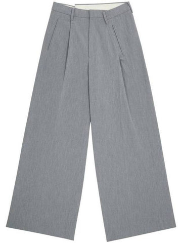 Asymmetric Pleated Wide Pants Gray - MAISON MARGIELA - BALAAN 1