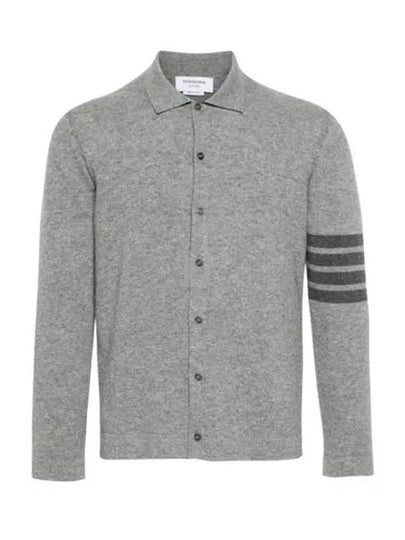 4 Bar Stripe Cashmere Cardigan Grey - THOM BROWNE - BALAAN 2