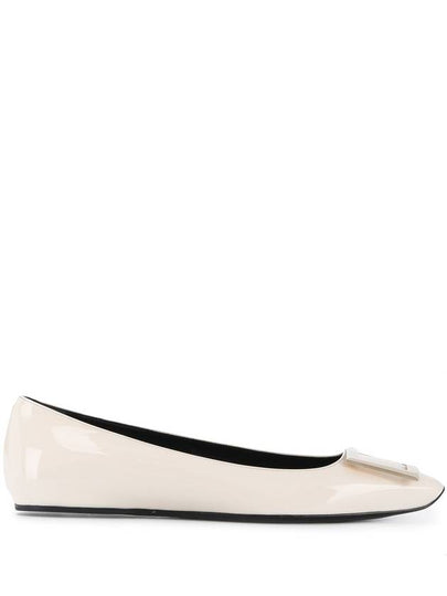 Trompette Metal Buckle Ballerina White - ROGER VIVIER - BALAAN 2