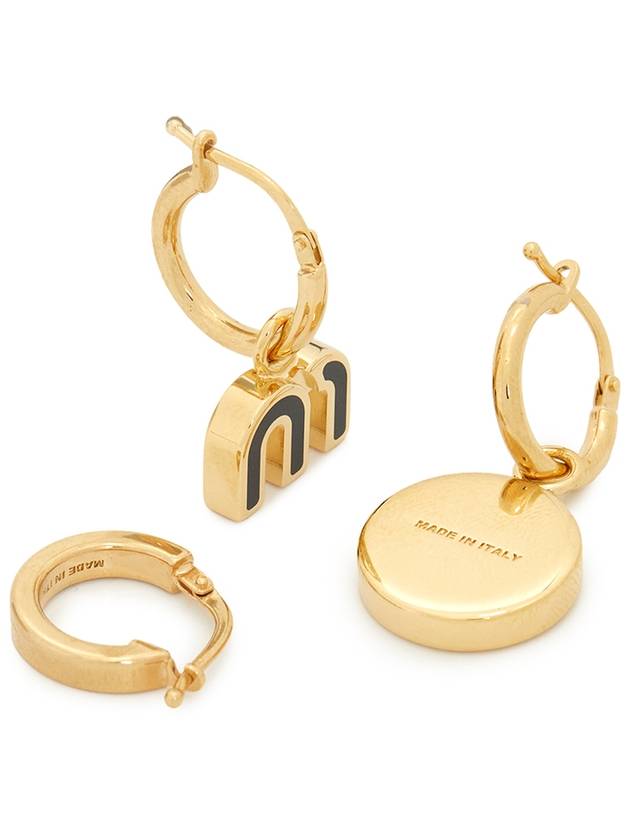 Logo Earrings 5IO102 2F6TF0002 B0011018830 - MIU MIU - BALAAN 4