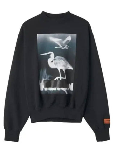 Heron Preston Print Sweatshirt Black - HERON PRESTON - BALAAN 1