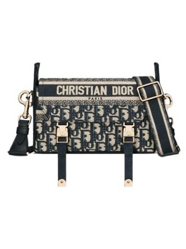 Camp Oblique Jacquard Small Cross Bag Blue - DIOR - BALAAN 1