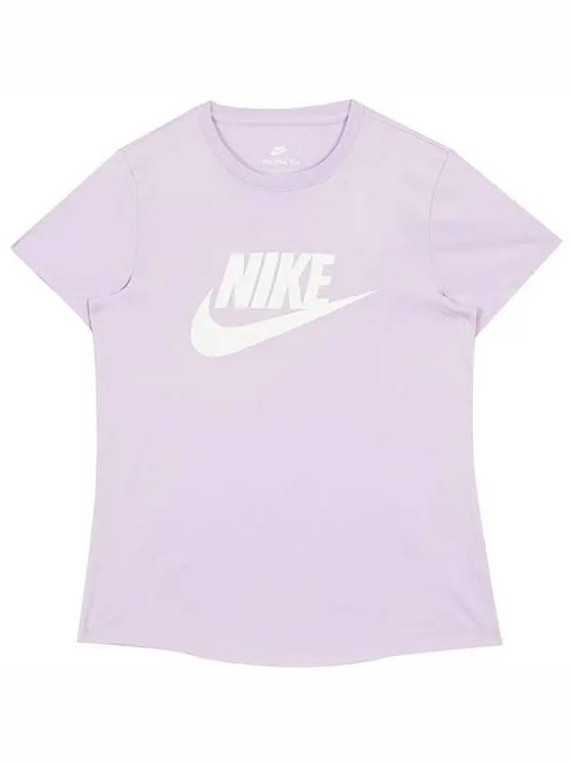 Sportswear Essential Logo Short Sleeve T-Shirt Purple - NIKE - BALAAN 3