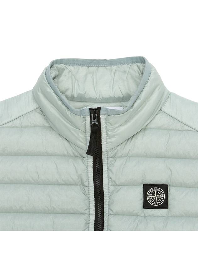 Kids Loom Woven Chambers R Nylon Down Vest Pearl Grey - STONE ISLAND - BALAAN 5