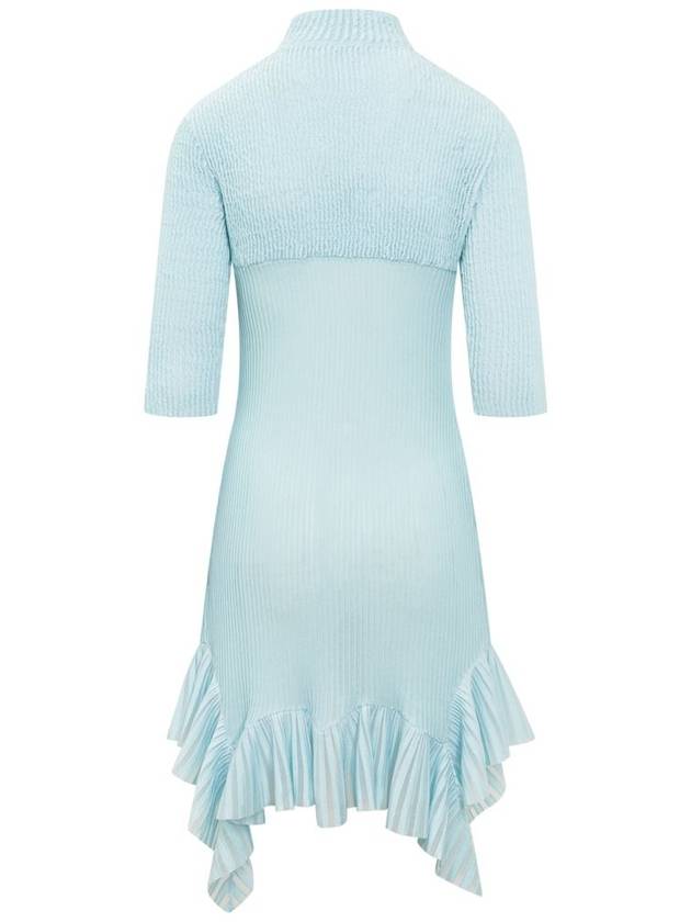 Women's Knit with Puncthed Midi Dress Aqua Marine - GIVENCHY - BALAAN 3