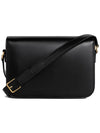 Classique Triomphe Shiny Calfskin Shoulder Bag Black - CELINE - BALAAN 3