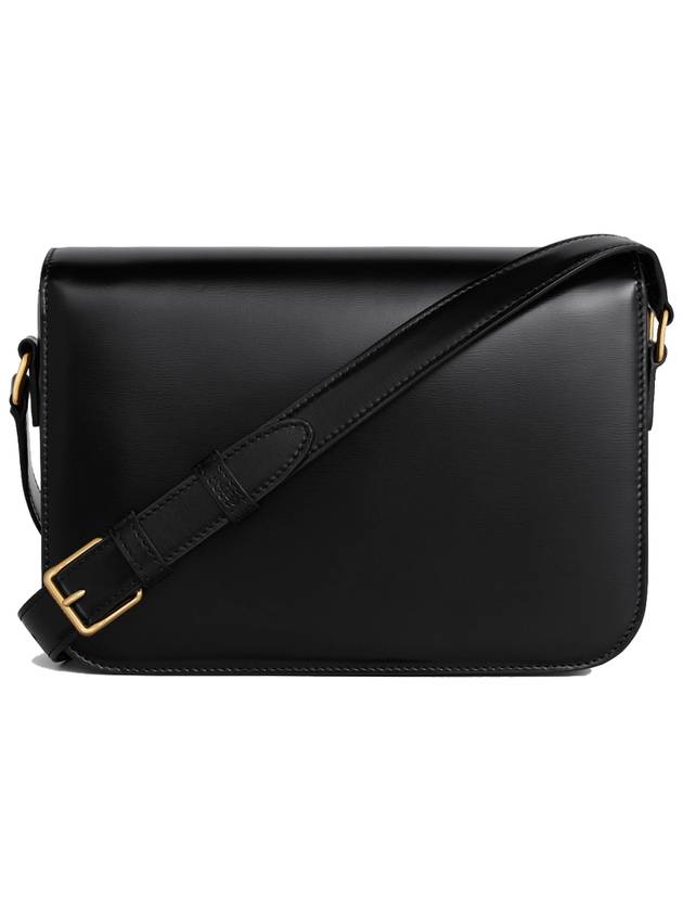 Classique Triomphe Shiny Calfskin Shoulder Bag Black - CELINE - BALAAN 3