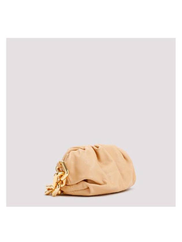 Gold Tin Leather Chain Pouch Bag Almond - BOTTEGA VENETA - BALAAN 4