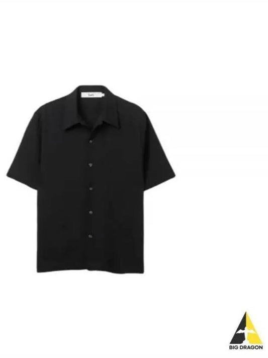 Suneham Short Sleeve Shirt Black Crepe - SEFR - BALAAN 2