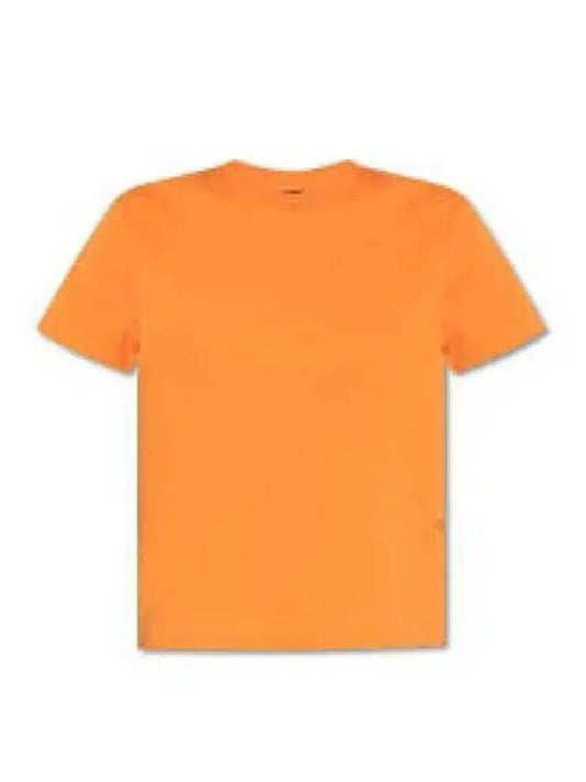 Women's Ava Mini Logo Embroidered Cotton Short Sleeve T-Shirt Orange - JACQUEMUS - BALAAN 2