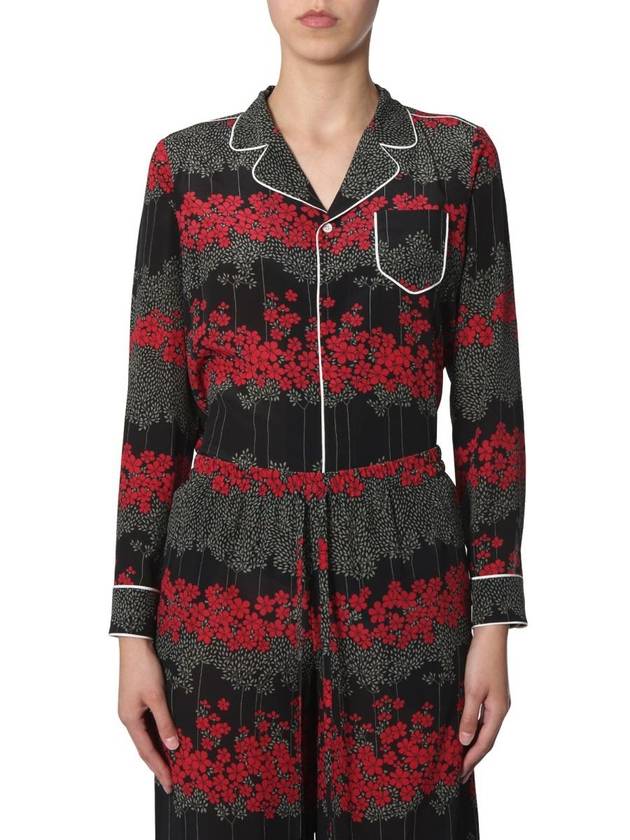 Shirt WITH Dreaming Peony Print SR3AB1754A10NO B0040168070 - RED VALENTINO - BALAAN 2