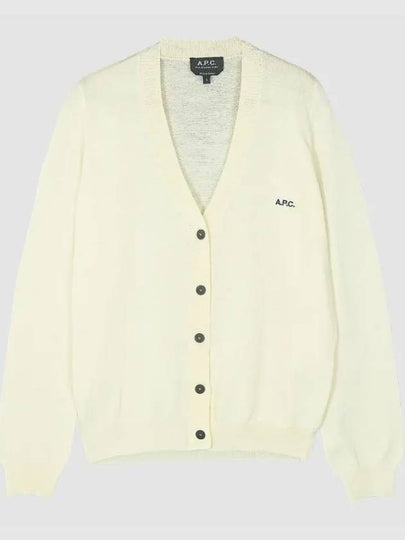 Bella Logo Embroidery Cardigan Ivory - A.P.C. - BALAAN 2