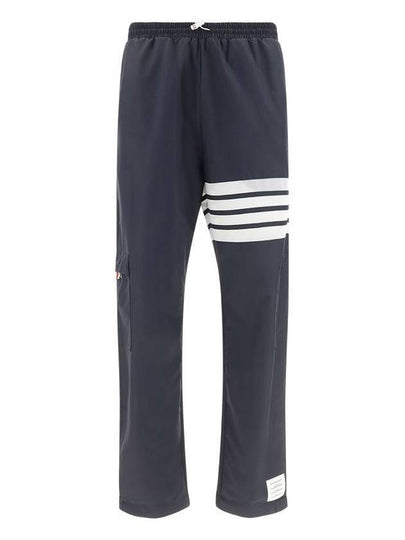 Men's Military Ripstop Mesh 4 Bar Track Pants Navy - THOM BROWNE - BALAAN 2