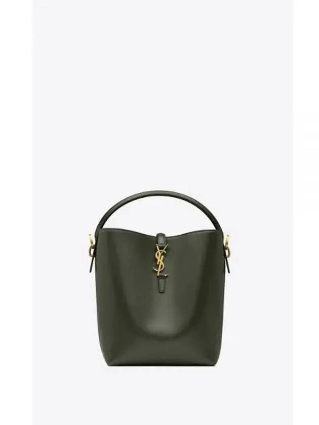 Le 37 Leather Bucket Bag Green - SAINT LAURENT - BALAAN 2