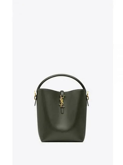 Le 37 Leather Bucket Bag Green - SAINT LAURENT - BALAAN 2