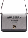 Horseferry Print Cotton Canvas Leather Cross Bag Black - BURBERRY - BALAAN 2