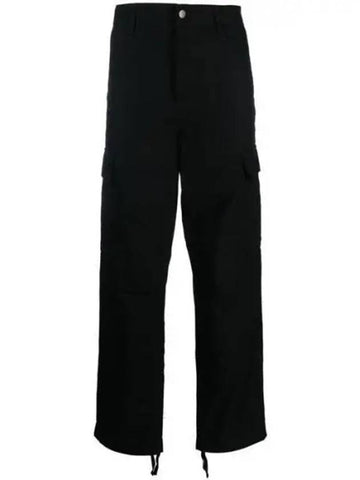 24SS WIP I032467 89 02 Logo Regular Cargo Pants Black 1014081 - CARHARTT - BALAAN 1