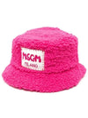 Kids Sketch Logo Patch Eco Fur Cloche Hot Pink - MSGM - BALAAN 1