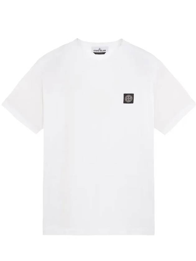 Logo Patch Short Sleeves T-Shirt White - STONE ISLAND - BALAAN 4