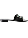 Metal Logo Slippers Black Blue - DIOR - BALAAN 4