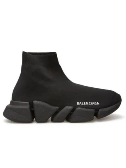 Women's Speed 2 0 Recycled Knit High Top Sneakers Black - BALENCIAGA - BALAAN 2