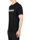 Men's Logo Print Short Sleeve T-Shirt Black - BARBOUR - BALAAN 4