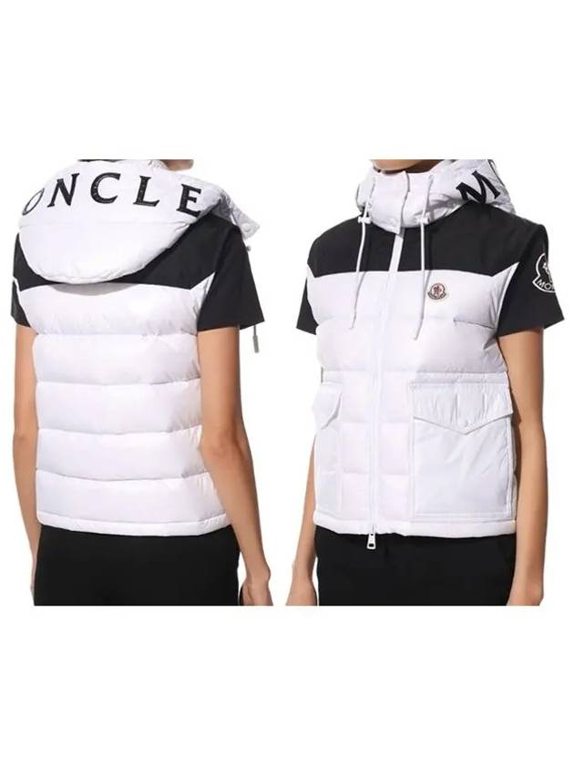 Women's Ciboure Hoodie Padded Vest White - MONCLER - BALAAN 2