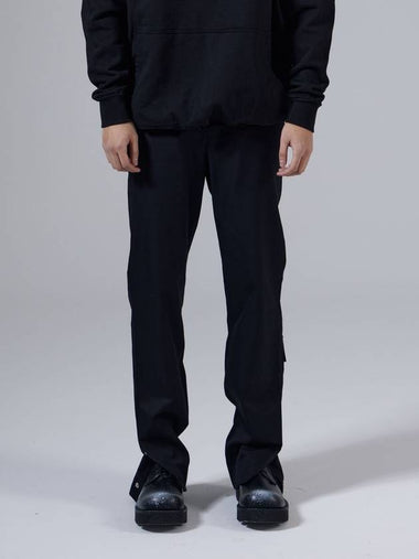 Side Snap Half Band Slacks Black - UNNORM IS DEAD - BALAAN 1