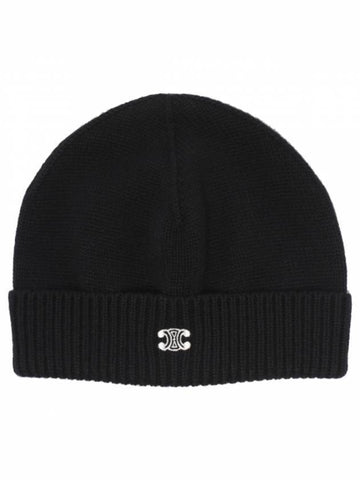 Triomphe Logo Beanie Black - CELINE - BALAAN 1