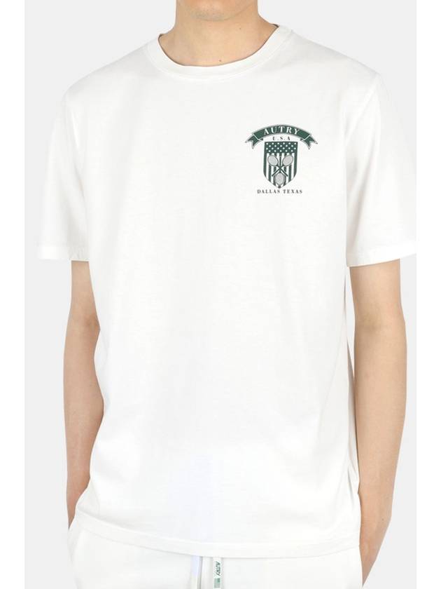 Tennis Club Badge Short Sleeve T-Shirt White - AUTRY - BALAAN 3