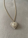 CC Heart Crystal Pendant Necklace Gold - CHANEL - BALAAN 6