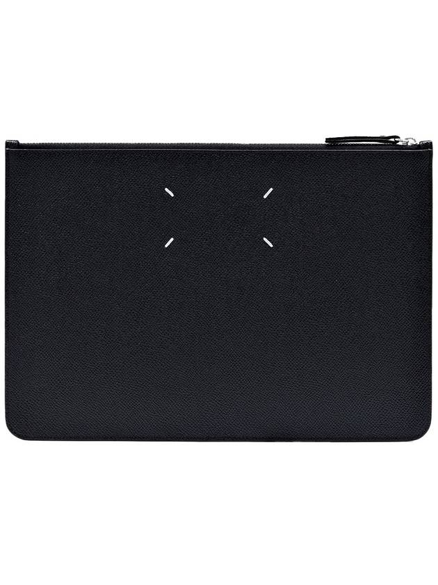 Stitch Zipper Clutch Bag Black - MAISON MARGIELA - BALAAN.