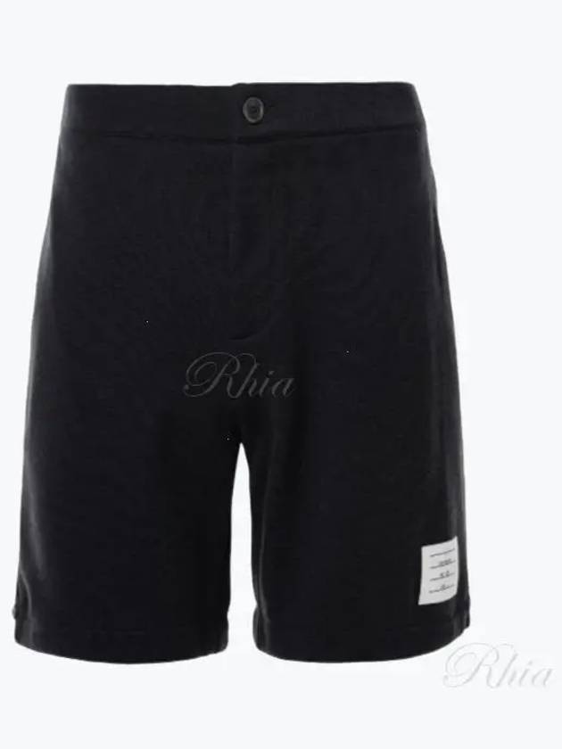 Logo Patch Midi Shorts Navy - THOM BROWNE - BALAAN 2