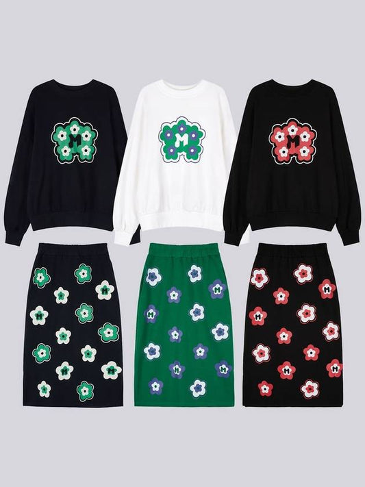 MET Flower Sweatshirt Skirt Set - METAPHER - BALAAN 2