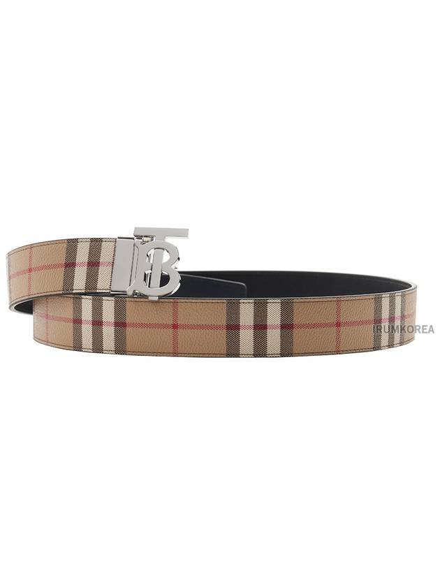 Monogram Motif Vintage Check Reversible Belt Archive Beige - BURBERRY - BALAAN 3