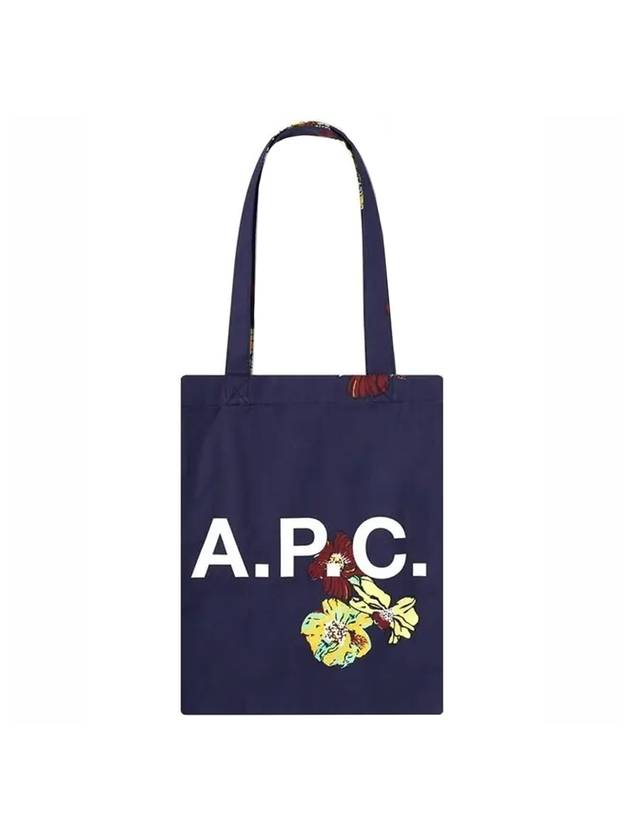 Flower Rou Tote Bag Navy - A.P.C. - BALAAN 1