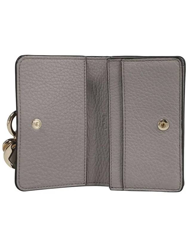 Alphabet Leather Flap Card Wallet Grey - CHLOE - BALAAN 5