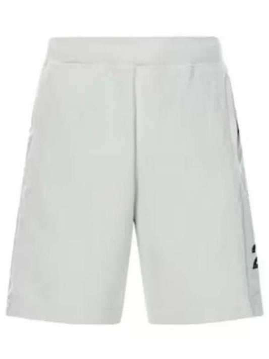 Men's Number Logo Training Cotton Shorts White - STONE ISLAND - BALAAN 2