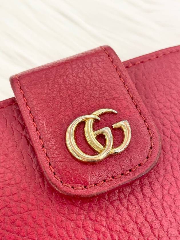 Daol Sangin Store GG Marmont Flap Half Wallet Red 523193 Condition A - GUCCI - BALAAN 7