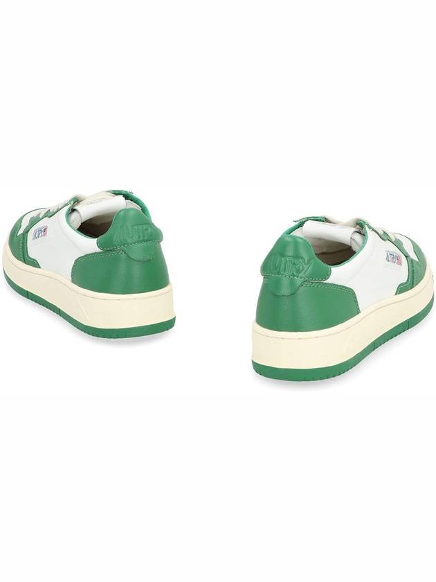 Women's Medalist Green Tab Leather Low Top Sneakers White - AUTRY - BALAAN 5