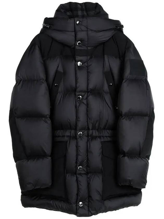 logo applique nylon puffer padding black - BURBERRY - BALAAN 2