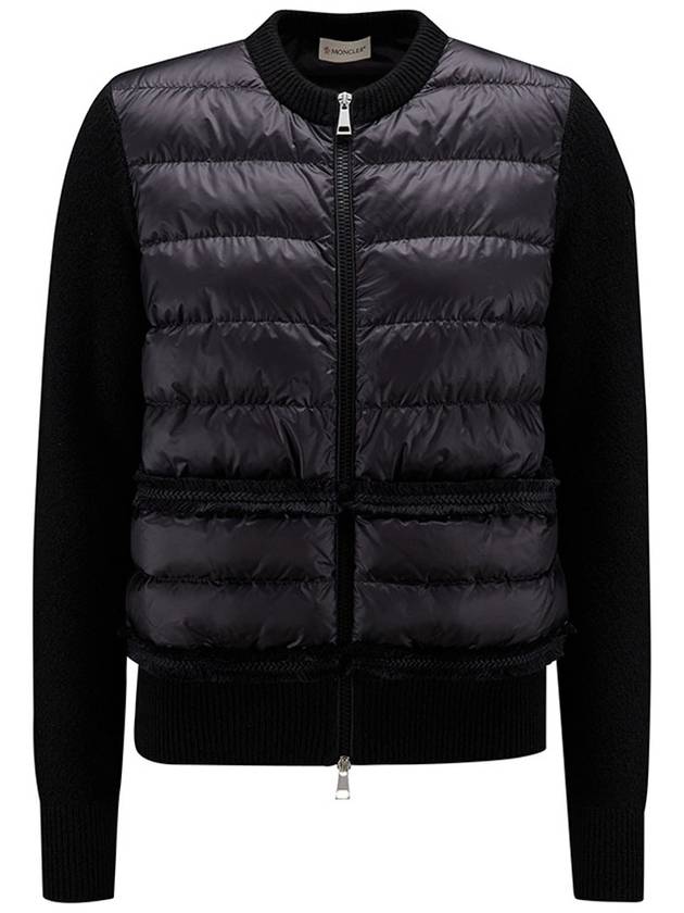 Women's Padded Knit Padding Cardigan Black - MONCLER - BALAAN 2