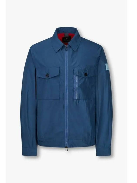 PS collared zip up smart blouson blue - PAUL SMITH - BALAAN 1