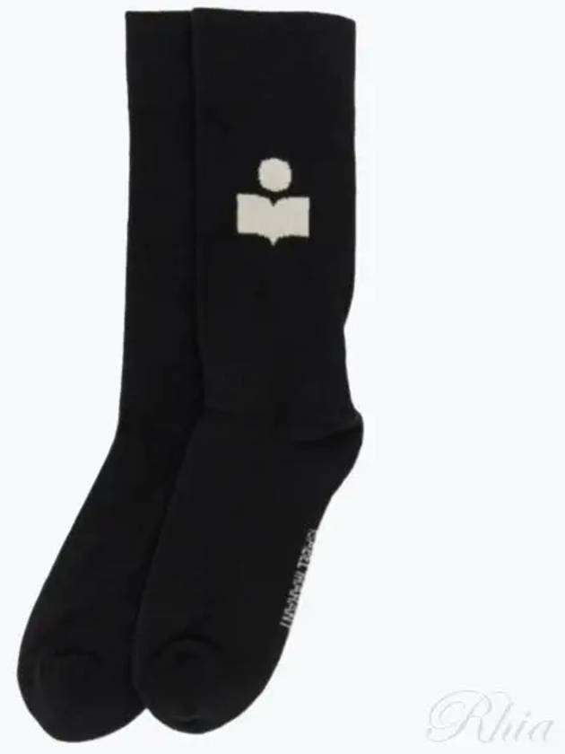 Siloqui Logo Socks Black - ISABEL MARANT - BALAAN 2