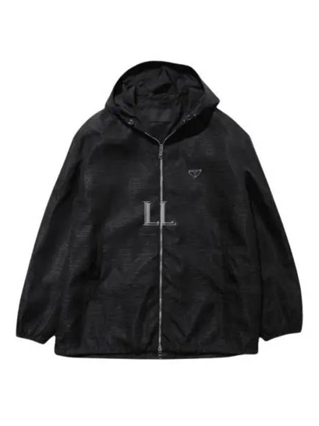 Triangle Logo Nylon Hooded Jacket Black - PRADA - BALAAN 2