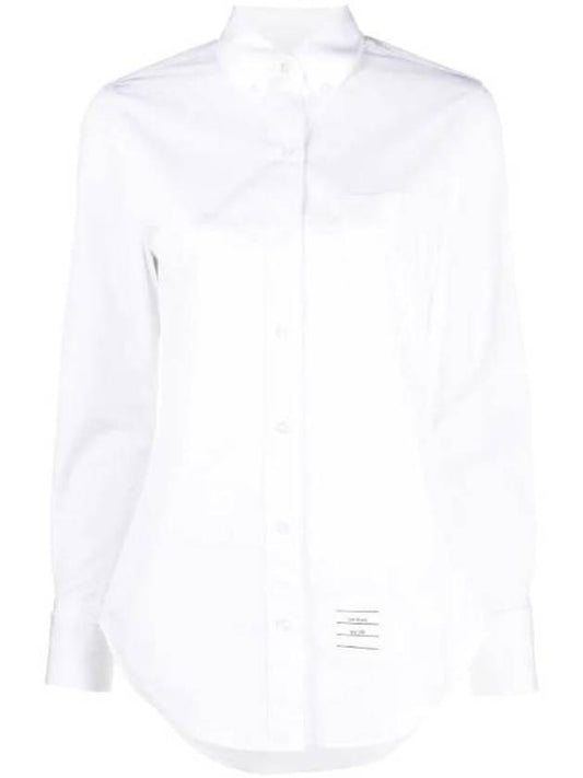 logo patch long sleeve shirt FLL030A03113 - THOM BROWNE - BALAAN 1