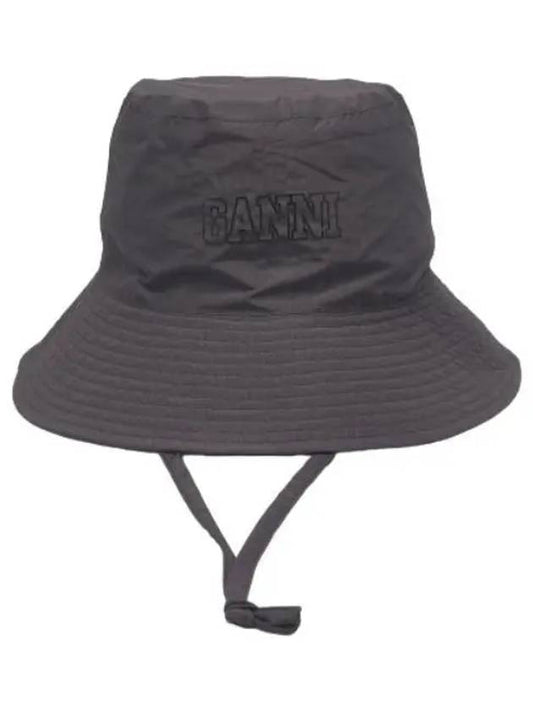 Logo embroidered bucket hat Phantom - GANNI - BALAAN 1