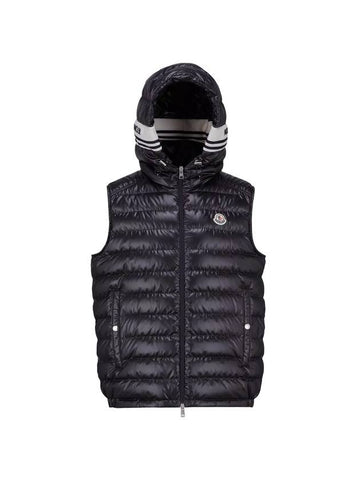 Clai Logo Patch Vest Navy - MONCLER - BALAAN 1