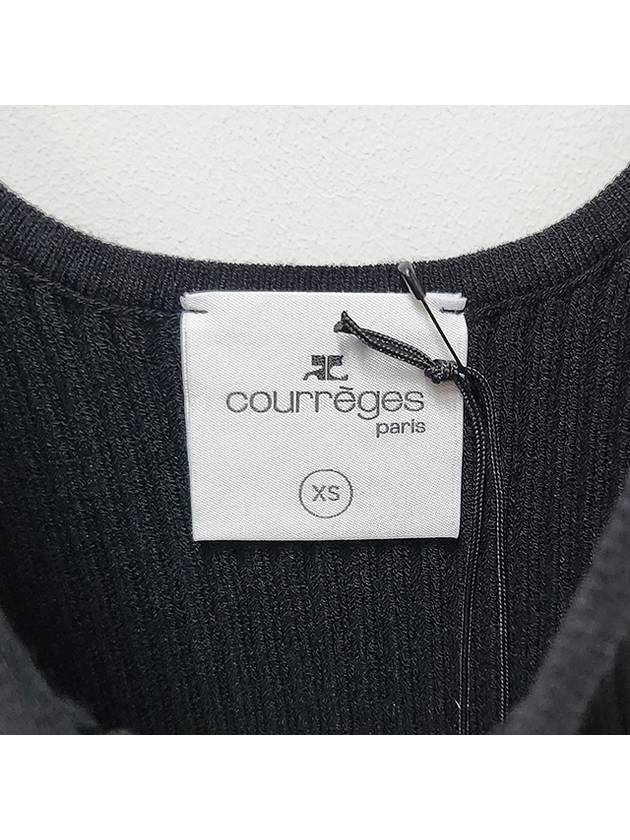 Logo Knit Sleeveless Black - COURREGES - BALAAN 5