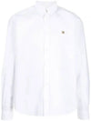 Small Fox Head Patch Classic Long Slevee Shirt White - MAISON KITSUNE - BALAAN 2